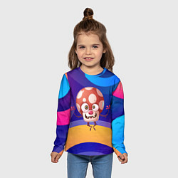 Лонгслив детский Живой гриб мухомор, цвет: 3D-принт — фото 2