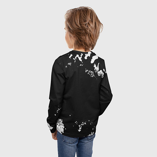 Детский лонгслив Стас - ЗАЩИТНИК - Милитари / 3D-принт – фото 4