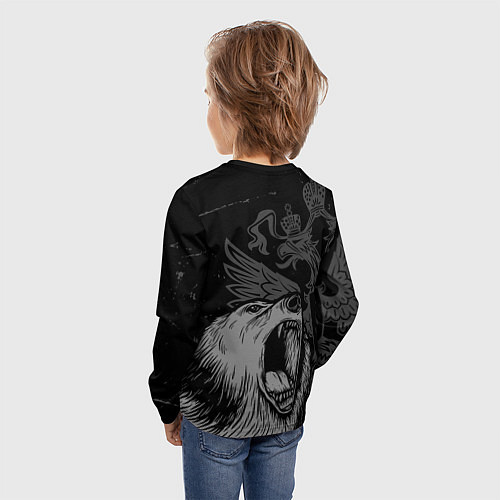 Детский лонгслив Ульяна Россия Медведь / 3D-принт – фото 4