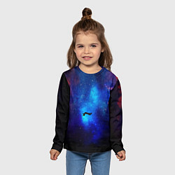 Лонгслив детский Потерянный человек в космосе, цвет: 3D-принт — фото 2