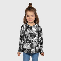 Лонгслив детский Хэллсинг паттерн Hellsing, цвет: 3D-принт — фото 2