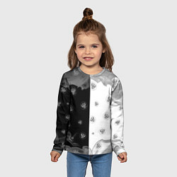 Лонгслив детский РОССИЯ - ГЕРБ Огонь Паттерн, цвет: 3D-принт — фото 2