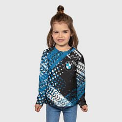 Лонгслив детский Bmw след шин, цвет: 3D-принт — фото 2