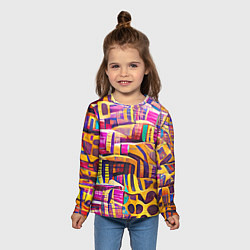 Лонгслив детский Африканские яркие мотивы, цвет: 3D-принт — фото 2