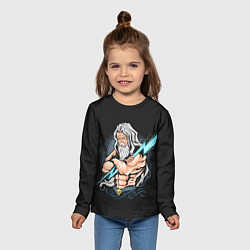 Лонгслив детский Бог Зевс, цвет: 3D-принт — фото 2
