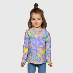 Лонгслив детский Пальмы и Солнце Летом На Море, цвет: 3D-принт — фото 2