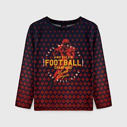Детский лонгслив Американский футбол футболист