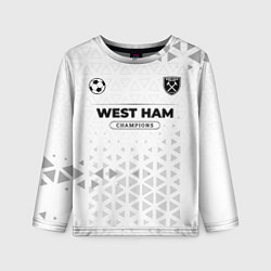 Лонгслив детский West Ham Champions Униформа, цвет: 3D-принт