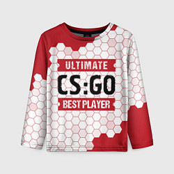 Лонгслив детский CS:GO: красные таблички Best Player и Ultimate, цвет: 3D-принт