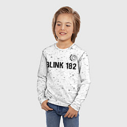 Лонгслив детский Blink 182 Glitch на светлом фоне, цвет: 3D-принт — фото 2