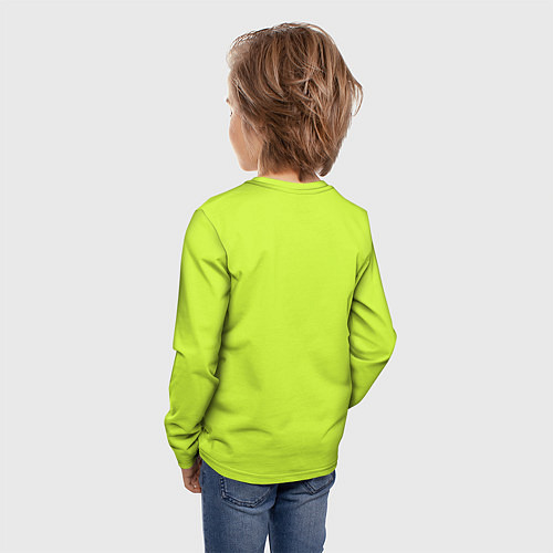 Детский лонгслив Зеленый неон из фильма Барби / 3D-принт – фото 4