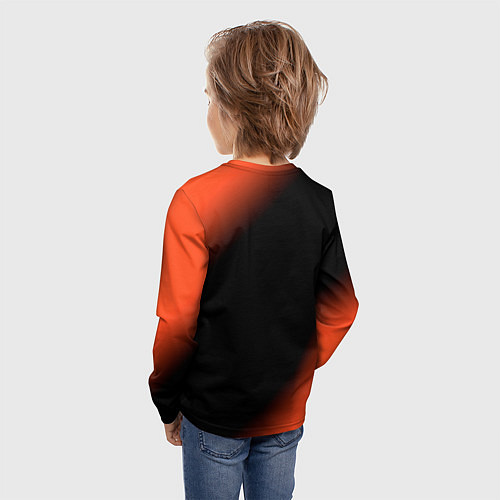 Детский лонгслив Кристина ЛИСИЧКА Градиент / 3D-принт – фото 4