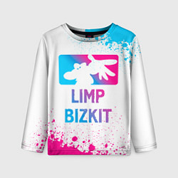 Лонгслив детский Limp Bizkit Neon Gradient, цвет: 3D-принт