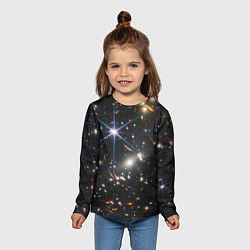Лонгслив детский NASA: Скопление Галактик, цвет: 3D-принт — фото 2