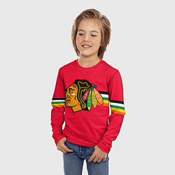 Лонгслив детский Чикаго Блэкхокс форма, цвет: 3D-принт — фото 2