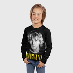 Лонгслив детский Nirvana - Kurt Donald Cobain, цвет: 3D-принт — фото 2