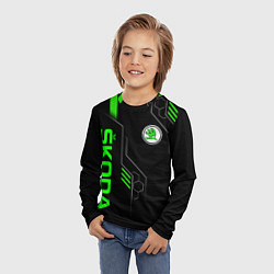 Лонгслив детский SKODA - БРОНЯ БУДУЩЕГО, цвет: 3D-принт — фото 2