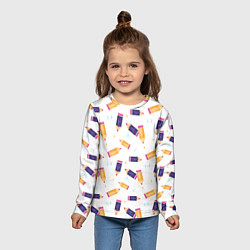 Лонгслив детский Карандашики, цвет: 3D-принт — фото 2