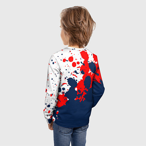 Детский лонгслив Сборная Англии Краска / 3D-принт – фото 4