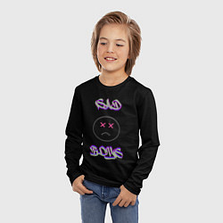 Лонгслив детский Sad Boys логотип, цвет: 3D-принт — фото 2