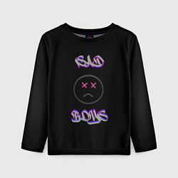 Лонгслив детский Sad Boys логотип, цвет: 3D-принт