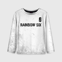 Лонгслив детский Rainbow Six glitch на светлом фоне: символ сверху, цвет: 3D-принт