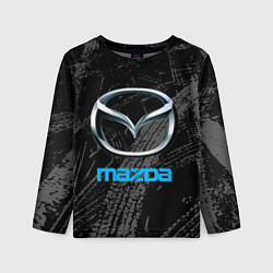 Лонгслив детский Mazda - следы шин, цвет: 3D-принт