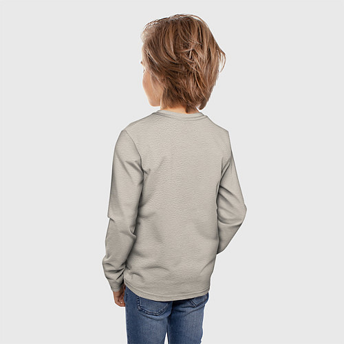 Детский лонгслив Maybach логотип на серой коже / 3D-принт – фото 4