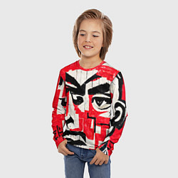 Лонгслив детский Уличная гранж абстракция, цвет: 3D-принт — фото 2