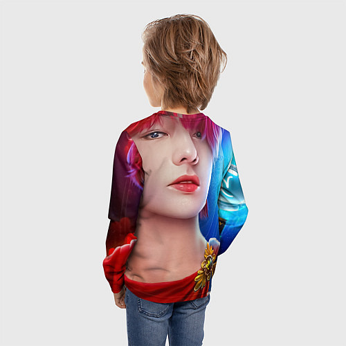 Детский лонгслив BTS Kim Taehyung V / 3D-принт – фото 4