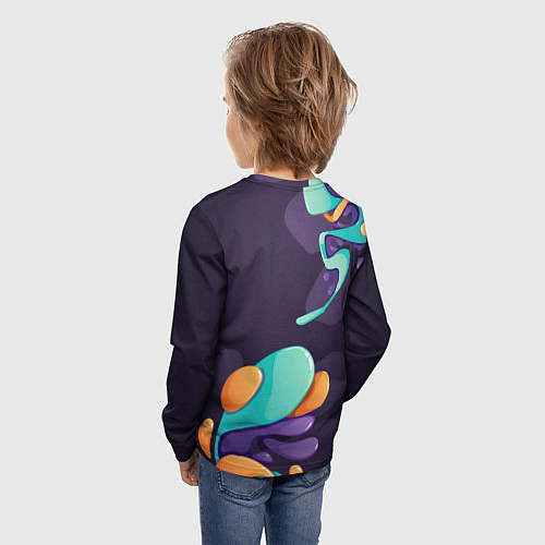 Детский лонгслив Free Fire graffity splash / 3D-принт – фото 4