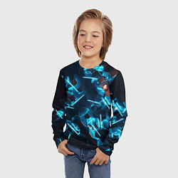 Лонгслив детский Неоновая змейка, цвет: 3D-принт — фото 2