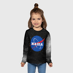 Лонгслив детский Маша Наса космос, цвет: 3D-принт — фото 2