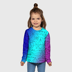 Лонгслив детский Неоновая формула, цвет: 3D-принт — фото 2