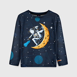 Детский лонгслив Космонавт на луне