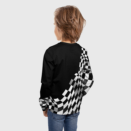 Детский лонгслив FAW racing flag / 3D-принт – фото 4