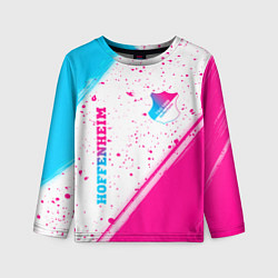 Лонгслив детский Hoffenheim neon gradient style: надпись, символ, цвет: 3D-принт