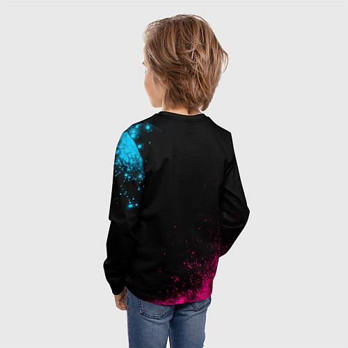 Детский лонгслив Hoffenheim - neon gradient / 3D-принт – фото 4