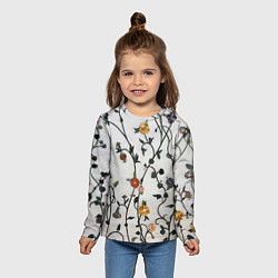 Лонгслив детский Каменные цветы, цвет: 3D-принт — фото 2