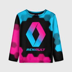 Детский лонгслив Renault - neon gradient