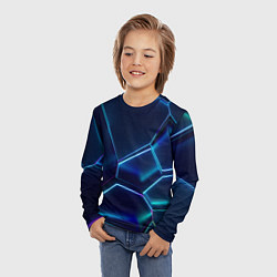 Лонгслив детский Перламутровые фигуры, цвет: 3D-принт — фото 2