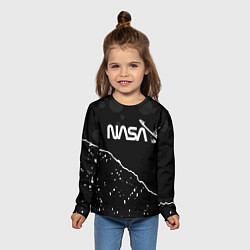 Лонгслив детский Nasa - кометы, цвет: 3D-принт — фото 2