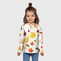 Лонгслив детский Осенние дары природы, цвет: 3D-принт — фото 2