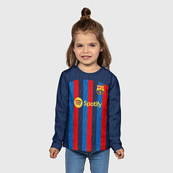 Лонгслив детский Ферран Торрес Барселона форма 20222023, цвет: 3D-принт — фото 2