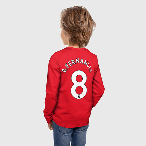 Детский лонгслив Бруно Фернандеш Манчестер Юнайтед форма 20222023 / 3D-принт – фото 4
