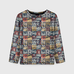 Детский лонгслив Спортивные логотипы