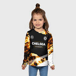 Лонгслив детский Chelsea legendary sport fire, цвет: 3D-принт — фото 2