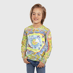 Лонгслив детский Жизнь суслика рисунок карандашами, цвет: 3D-принт — фото 2