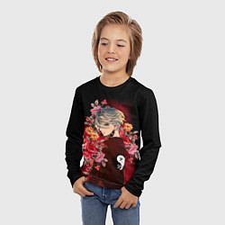 Лонгслив детский Изана в цветах, цвет: 3D-принт — фото 2