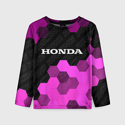 Лонгслив детский Honda pro racing: символ сверху, цвет: 3D-принт